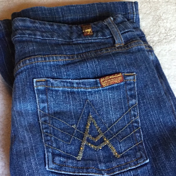 7 FOR ALL MANKIND FLARE JEANS SIZE 28 - Picture 2 of 8